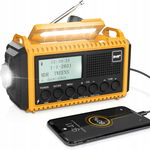 ROCAM Przenośne radio DAB+/DAB/FM z baterią 5000 mAh i oświetleniem LED