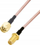 Kabel RP-SMA 6 GHz RG316 15 cm - Zestaw 2 sztuk