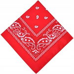 Aomig Bandana Retro, Czerwona Chusta na Głowę z Wzorem