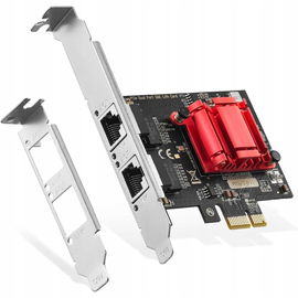 Binardat 2-portowy gigabitowy adapter sieciowy PCIe, kontroler Intel 82575