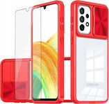 Asuwish Etui do Samsung Galaxy A33 5G ze szkłem hartowanym Czerwony
