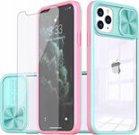 Asuwish Etui na iPhone 11 Pro Ochrona aparatu i szkło hartowane Niebieskie