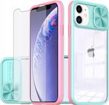 Asuwish Etui na iPhone 11 z ochroną aparatu i szkłem hartowanym Niebieskie