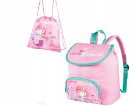 Zestaw plecak+worek na kapcie Topmove różowy