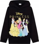 CERDA Bluza z kapturem Disney Princess czarna rozmiar 2-3 lata