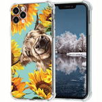 Etui Highland Cow na iPhone 11 Pro - stylowy wzór z krową i słonecznikami