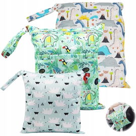 GROVBLE Wodoodporne Torby na Pieluchy, 3 szt., z Zamkiem Błyskawicznym