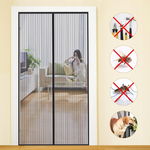 MYCARBON Moskitiera na Drzwi 70 x 200 cm Czarna