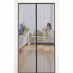 MYCARBON Magnetyczna Moskitiera na Drzwi 80 x 200 cm Czarna