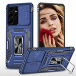 Etui na Samsung Galaxy S21 Ultra 5G, silikonowe z uchwytem, niebieskie