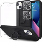 Esakycn Etui na iPhone 14, silikonowe, 360°, z uchwytem magnetycznym