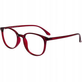 Firmoo Okulary Blokujące Niebieskie Światło, Kwadratowe, Czerwone, Zerówki