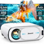 Jimveo Projektor 4K z Autofokusem AI i WiFi 6 1100 ANSI, Bluetooth, Zoom 6D