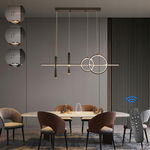 KSIBNW Lampa wisząca LED 100 cm - nowoczesny design, ściemnianie i pilot
