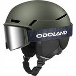 Odoland Kask Narciarski z Goglami i Maską, Zielony, Rozmiar M (57-59 cm)