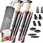SENNS GEAR Kijki trekkingowe aluminiowe składane z torbą i końcówkami