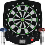 CyeeLife Elektroniczna Tarcza do Darta + 12 Rzutek | 34 Gry | 8 Graczy