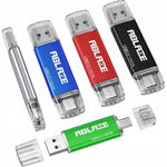 ABLAZE Pendrive USB-C/USB-A 128 GB - zestaw 5 sztuk, szybki, uniwersalny
