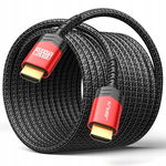 JSAUX Kabel HDMI 2.1 7,5 m - 8K 60 Hz / 4K 120 Hz - 2 sztuki