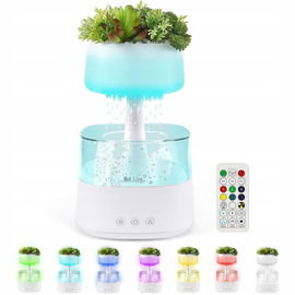 ConBlom Nawilżacz deszczowy z funkcją LED, 450 ml, biały, pilot, timer