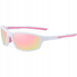 HCHES Polaryzacyjne Okulary Rowerowe UV400 Biało-Różowe HD Sportowe