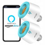 AICase Inteligentne Gniazda Żarówek ZigBee 2 szt. - Kompatybilne z Alexa