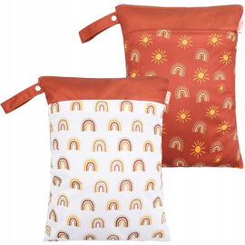 SEAUR Zestaw 2 wodoodpornych toreb na pieluchy, mokre i suche rzeczy