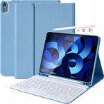 KBCASE Etui z Klawiaturą Bluetooth QWERTY ES do iPad 10.9" 2022 Niebieski