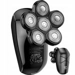Kibiy Golarka do głowy 5 w 1, 6D, 0,0 mm, LED, USB-C, IPX7