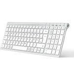 iClever BK10 Klawiatura Bluetooth - QWERTZ, biała, ładowalna, 3 urządzenia