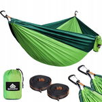 NatureFun Ultra-Light - hamak turystyczny 300 x 200 cm, do 300 kg, Zielony