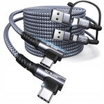 Kabel JSAUX 2w1 USB A/C do USB-C 90° 2m 60W do iPhone 15 i innych