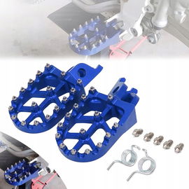 JFG RACING Billet MX Szerokie Podnóżki do CR125, CR250, CRF150R Niebieskie