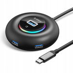 ORICO 4-portowy koncentrator USB 3.0 z RGB, 6 m kabel i zasilacz USB-C