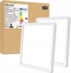 Lampa sufitowa LED Slochi - 2szt, 22x22cm 20 W, ultra cienka, 5000 K,