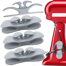 Oudizz - Zestaw 4 organizerów na przewody kuchenne Silikonowe uchwyty