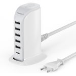 TESSAN Ładowarka USB C 40W - 6 w 1, 5x USB-A + 1x USB-C PD 20W