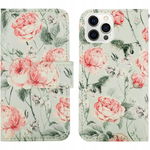 Etui Koonero iPhone 13 Pro 3D Skóra PU Kwiaty Klapka Karty Stojak