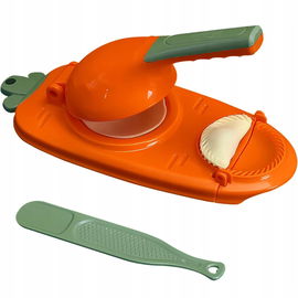 DVDGSC 2w1 Narzędzie do Pierogów i Ciasta Forma Prasa Klusek Pomarańczowa