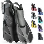 CAPAS płetwy krótkie do pływania i snorkelingu, L-XL, czarne