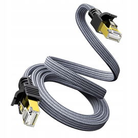 Snowkids Kabel Ethernet Cat 7 1M Płaski Pleciony - LAN/PC/TV/Router