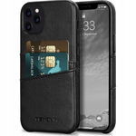 Skórzane etui portfelowe TENDLIN do iPhone 12 Pro Max - czarne