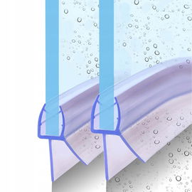 KOOBON Uszczelka prysznicowa 2 x 80 cm wygięta 4-6 mm szkło