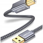 JSAUX Kabel USB do Drukarki 3M - USB A do USB B, Szary