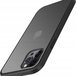 Matowe etui TENDLIN do iPhone 12 Pro Max - miękkie silikonowe boki, czarne