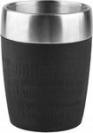 Emsa Travel Cup - Kubek termiczny ze stali nierdzewnej, czarny 9 × 8 × 11cm