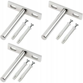 WFire Wspornik Regałowy 3szt. Pływające Uchwyty Stal Ocynkowana, 79 mm