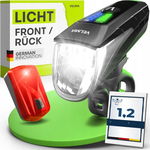 Velmia Zestaw świateł rowerowych LED USB 8,5h IPX4 regulacja jasności