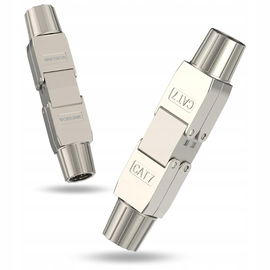 VCELINK Beznarzędziowy Łącznik RJ45 Cat7/Cat6A - 2 szt. Ekranowany, Srebrny