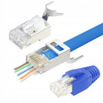 VCELINK 2. Generacji Złącze RJ45 Cat7/Cat6A 10 szt Ekranowane, Pass-Through